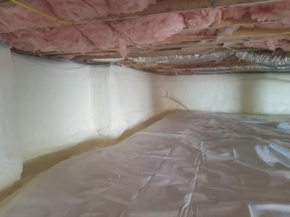 Crawl space encapsulation with closed-cell spray foam for Commercial Roof Restoration in Altadena